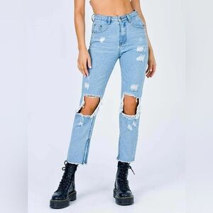 NWT Princess Polly Erissa Knee Rip Jeans